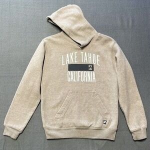Outfitter Trading Co Sweater Medium Hoodie Men Ivory  Logo Lake Tahoe Outdoor